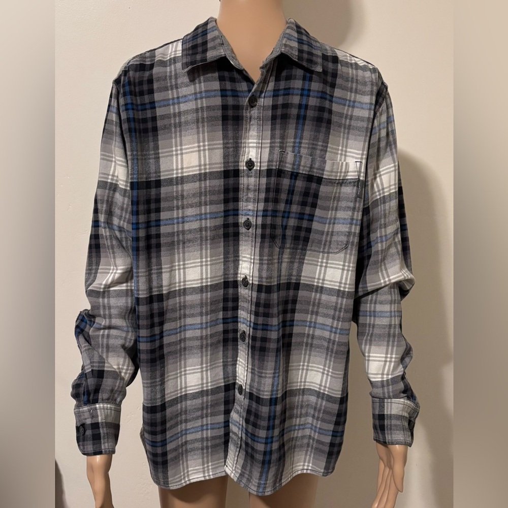 Men’s Eddie Bauer Plaid Button Up Flannel L